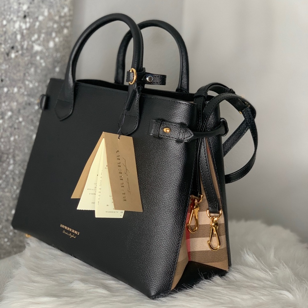 Burberry MD Banner House Check Derby Leather Bag - Picture 3 of 7